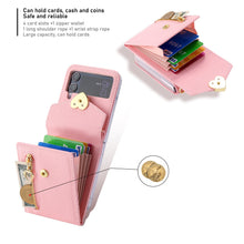 Load image into Gallery viewer, Samsung Z Flip5 Case Z Flip4 Lychee Pattern Zipper Cardholder Diagonal Folding Case