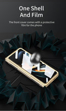 Carregar imagem no visualizador da galeria, Plated Transparent Galaxy Z Fold5 Case with Front Screen Protector & Flat Hinge Protection & Kick-Stand
