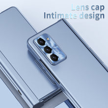 Cargar imagen en el visor de la galería, Electroplated Folding Case For Galaxy Z Fold5 With Double Hinge Protector and Free Stylus