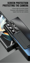 Lade das Bild in den Galerie-Viewer, Ultra-thin Electroplated Galaxy Z Fold5 Case with Front Screen Protector Pen Slot Free Stylus & Kick-stand