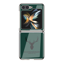 Cargar imagen en el visor de la galería, Simple Deer Head Samsung Z Flip5 Shell Electroplated Glass Protective Case