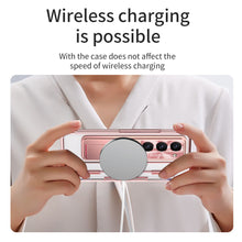 Load image into Gallery viewer, Electroplated Clear PC Galaxy Z Fold5 Case with Front Screen Protector & Flat Hinge & Hidden Stand And Pen Slot and Free Stylus