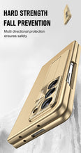 Load image into Gallery viewer, Leather Galaxy Z Fold5 Case with Front Screen Protector With Hidden Kick-Stand