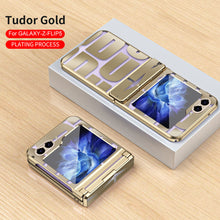 Cargar imagen en el visor de la galería, Electroplating Samsung Galaxy Z Flip5 Case With transparent hinge all-inclusive drop-proof protective Case
