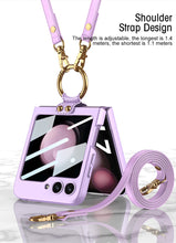 Cargar imagen en el visor de la galería, Ultra-thin Delicate Strap Samsung Flip5 Phone Case Bracket Case