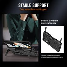 Cargar imagen en el visor de la galería, Ultra Strong Drop Prevention Case For Samsung Galaxy Z Fold5 With Bracket and Front Film Free Stylus