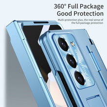 Load image into Gallery viewer, Plated Galaxy Z Fold5 Case with Front Screen Protector & Flat Hinge Protection & Hidden Stand