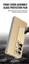 Load image into Gallery viewer, Leather Galaxy Z Fold5 Case with Front Screen Protector With Hidden Kick-Stand