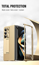 Load image into Gallery viewer, Leather Galaxy Z Fold5 Case with Front Screen Protector With Hidden Kick-Stand