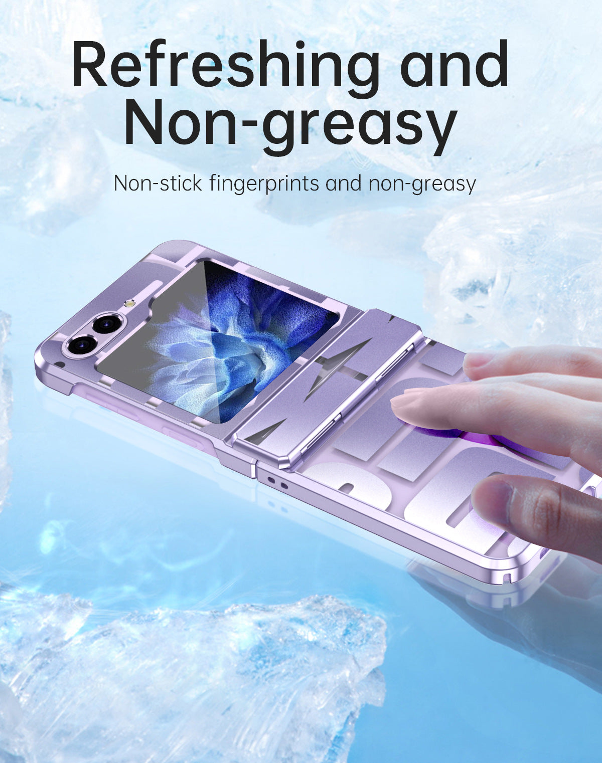 Electroplating Samsung Galaxy Z Flip5 Case With transparent hinge all-inclusive drop-proof protective Case