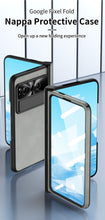 Carregar imagem no visualizador da galeria, Plain leather Google Pixel Fold Case folding anti-fall hinge all-inclusive protective case