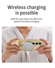 Carregar imagem no visualizador da galeria, Plated Transparent Galaxy Z Fold5 Case with Front Screen Protector & Flat Hinge Protection & Kick-Stand