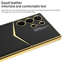 Load image into Gallery viewer, Samsung S24Ultra Electroplated Solid Color Leather S24 Series Case
