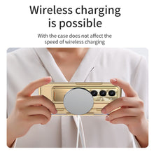 Carregar imagem no visualizador da galeria, Plated Transparent Galaxy Z Fold5 Case with Front Screen Protector & Flat Hinge Protection & Kick-Stand