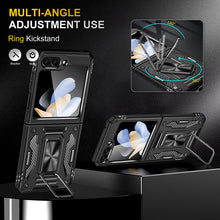 Load image into Gallery viewer, Samsung Z Flip 5 Case Metal Ring Car Magnetic Bracket Protective Case