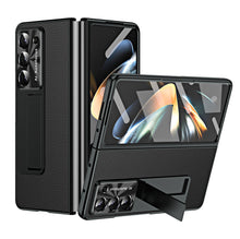 Load image into Gallery viewer, Leather Galaxy Z Fold5 Case with Front Screen Protector With Hidden Kick-Stand