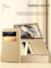 Lade das Bild in den Galerie-Viewer, Ultra-thin Leather Electroplating Google Pixel Fold Case All-Inclusive Hinge with Screen Protector