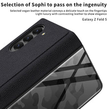 Load image into Gallery viewer, Samsung Z Fold5 Painted Plain Leather Business Protective Phone Case