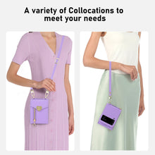 Load image into Gallery viewer, Samsung Z Flip5 Case Z Flip4 Lychee Pattern Zipper Cardholder Diagonal Folding Case