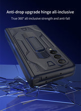 Carregar imagem no visualizador da galeria, Armor Magnetic Screen Glass Case For Samsung Galaxy Z Fold 3 5G Bracket Stand Hard Fold Case Cover For Samsung Z Fold3 Funda