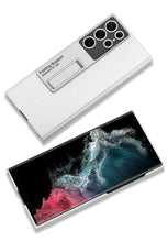 Cargar imagen en el visor de la galería, Carbon fiber Leather Stand Phone Case For Samsung Galaxy S22 Ultra All-included Protection Cover For Galaxy S22 Ultra Case