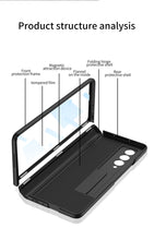 Charger l'image dans la galerie, Magnetic Tempered Glass Stand Case For Samsung Galaxy Z Fold Flip 3 Bracket Stand Hard Phone Cover For Samsung Fold3