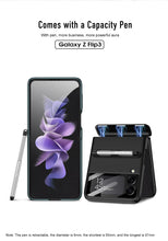 Lade das Bild in den Galerie-Viewer, Magnetic hinge Slim Case For Samsung Galaxy Z Flip 3 5G With Capacitive Pen Slot Plastic Phone Cover For Galaxy Z Flip3 Case
