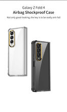 Cargar imagen en el visor de la galería, Airbag Bumper With Glass Frame Cover For Samsung Galaxy Z Fold 4 Case Shockproof Clear Soft Edge Case For Galaxy Z Fold4 5G