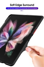 Carregar imagem no visualizador da galeria, Frosted Translucent Case For Samsung Galaxy Z Fold 3 5G Magnetic Holder TPU Frame Hard Back Cover For Galaxy Z Fold3 5G Case