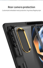 Cargar imagen en el visor de la galería, Airbag Bumper With Glass Frame Cover For Samsung Galaxy Z Fold 4 Case Shockproof Clear Soft Edge Case For Galaxy Z Fold4 5G