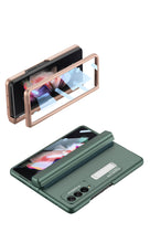 Charger l'image dans la galerie, Magnetic Hinge All-included Pen Case For Samsung Galaxy Z Fold 3 Case Screen Tempered Glass Stand For Galaxy Z Fold3 Cover