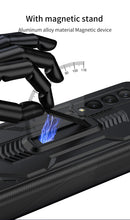 Carregar imagem no visualizador da galeria, Armor Magnetic Screen Glass Case For Samsung Galaxy Z Fold 3 5G Bracket Stand Hard Fold Case Cover For Samsung Z Fold3 Funda