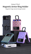 Cargar imagen en el visor de la galería, Magnetic Armored Cover For Samsung Galaxy Z Flip Fold 3 Case All-included Hinge Bracket Hard For Galaxy Z Flip3 Fold3 5G
