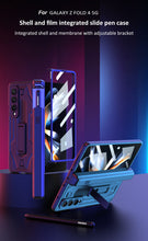 Load image into Gallery viewer, Shockproof Armor Case For Samsung Galaxy Z Fold4 5G Cover With Magnetic Hinge Slide Pen Slot & Film
