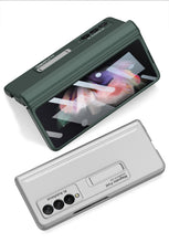 Charger l'image dans la galerie, Magnetic Tempered Glass Stand Case For Samsung Galaxy Z Fold Flip 3 Bracket Stand Hard Phone Cover For Samsung Fold3