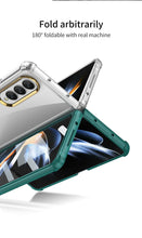 Cargar imagen en el visor de la galería, Airbag Bumper With Glass Frame Cover For Samsung Galaxy Z Fold 4 Case Shockproof Clear Soft Edge Case For Galaxy Z Fold4 5G