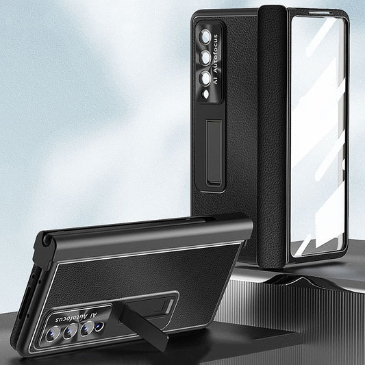 Samsung Galaxy Z Fold4 5G Aluminum Alloy Case Magnetic Hinge With Stylus