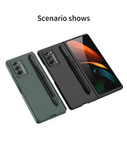 Lade das Bild in den Galerie-Viewer, Ultra-Thin Plastic With Slot Case For Samsung Galaxy Z Fold 2 5G Anti-knock Phone Cover For Galaxy Z Fold2 Case Included Pen