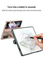 Carregar imagem no visualizador da galeria, Magnetic Leather Screen Glass All-included Cover For Samsung Galaxy Z Fold 3 Pen Case Holder Phone Case For Galaxy Z Fold3