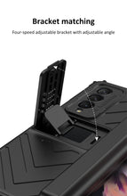 Cargar imagen en el visor de la galería, Magnetic Hinge Frame Pen Case Cover For Samsung Galaxy Z Fold 3 All-included Tempered Glass Plastic Case For Samsung Z Fold3