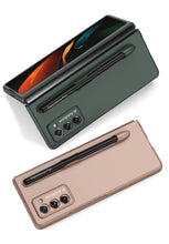 Lade das Bild in den Galerie-Viewer, Ultra-Thin Plastic With Slot Case For Samsung Galaxy Z Fold 2 5G Anti-knock Phone Cover For Galaxy Z Fold2 Case Included Pen