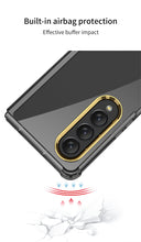 Cargar imagen en el visor de la galería, Airbag Bumper With Glass Frame Cover For Samsung Galaxy Z Fold 4 Case Shockproof Clear Soft Edge Case For Galaxy Z Fold4 5G