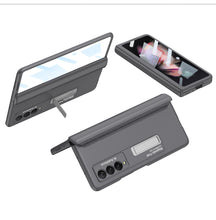 Charger l'image dans la galerie, Magnetic Tempered Glass Stand Case For Samsung Galaxy Z Fold Flip 3 Bracket Stand Hard Phone Cover For Samsung Fold3