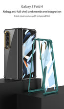 Cargar imagen en el visor de la galería, Airbag Bumper With Glass Frame Cover For Samsung Galaxy Z Fold 4 Case Shockproof Clear Soft Edge Case For Galaxy Z Fold4 5G