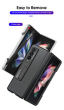 Carregar imagem no visualizador da galeria, Frosted Translucent Case For Samsung Galaxy Z Fold 3 5G Magnetic Holder TPU Frame Hard Back Cover For Galaxy Z Fold3 5G Case