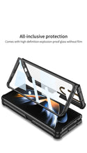 Cargar imagen en el visor de la galería, Airbag Bumper With Glass Frame Cover For Samsung Galaxy Z Fold 4 Case Shockproof Clear Soft Edge Case For Galaxy Z Fold4 5G