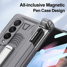 Charger l'image dans la galerie, Magnetic Screen Glass Holder Cover For Samsung Galaxy Z Fold 3 All-included Slide Pen Case Plastic For Galaxy Z Fold3 Cover