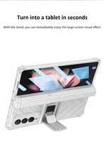 Cargar imagen en el visor de la galería, Magnetic Hinge Frame Pen Case Cover For Samsung Galaxy Z Fold 3 All-included Tempered Glass Plastic Case For Samsung Z Fold3