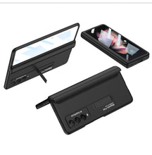 Charger l'image dans la galerie, Magnetic Tempered Glass Stand Case For Samsung Galaxy Z Fold Flip 3 Bracket Stand Hard Phone Cover For Samsung Fold3