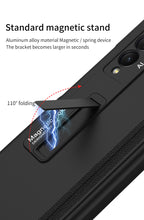 Charger l'image dans la galerie, Magnetic Tempered Glass Stand Case For Samsung Galaxy Z Fold Flip 3 Bracket Stand Hard Phone Cover For Samsung Fold3